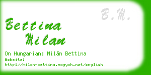 bettina milan business card